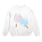 Yuuのyuuオリジナルイラスト12 わたあめ Crew Neck Sweatshirt