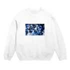 兎派のpaint_01_landscape(blue) Crew Neck Sweatshirt