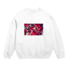 兎派のpaint_01_landscape(red) Crew Neck Sweatshirt