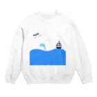 Yuuの【枠なし】yuuオリジナルイラスト13 夏の景色 Crew Neck Sweatshirt