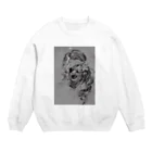 つづりのサングラスの女性　2 Crew Neck Sweatshirt