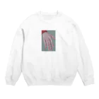 幾瀬陽七乃@お仕事募集中の手の甲 Crew Neck Sweatshirt