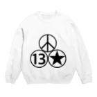 かずみちやんのピースマークも好き Crew Neck Sweatshirt