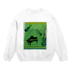 八女好き高さんの八女茶と楽器 Crew Neck Sweatshirt