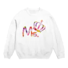 Mr.Rightのカップルコーデ トレンドの花柄ファッション「Ms.」レディース ピンク Crew Neck Sweatshirt