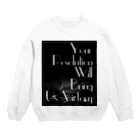 Mr.Rightのレトロなモノクロファッション「Your Resolution Will Bring Us Victory」 Crew Neck Sweatshirt