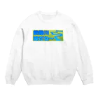 牛のTシャツ屋の釧路川 疎だね～ Crew Neck Sweatshirt