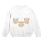 Yuuのyuuオリジナルイラスト23 3匹のこぶた Crew Neck Sweatshirt