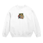 よろづ屋 安宅彦一長船のネギラーメンコテコテ(背脂増し) Crew Neck Sweatshirt