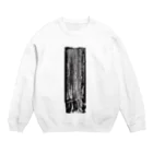 Ovalandの黒アート・塗装ひび割れ抽象画 Crew Neck Sweatshirt