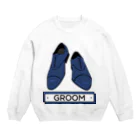 ペアTシャツ屋のシバヤさんのペア(GROOM)シューズ_ブルー Crew Neck Sweatshirt