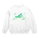 illust_designs_labのサバクトビバッタ 孤独相 群体・蝗害  Crew Neck Sweatshirt