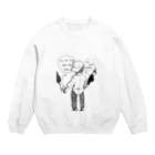 yuumeの英語でことわざシリーズ「二兎を追う者は一兎をも得ず」 Crew Neck Sweatshirt