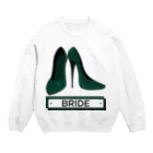 ペアTシャツ屋のシバヤさんのペア(BRIDE)ヒール_グリーン Crew Neck Sweatshirt