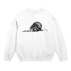 こっぺぱんのシロクロ - ヤドカリさん Crew Neck Sweatshirt