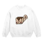 理須の四角いリス Crew Neck Sweatshirt