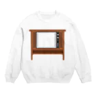 illust_designs_labのレトロな昭和のオーディオテレビのイラスト 画面オン 脚付き  Crew Neck Sweatshirt