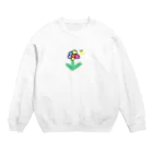 ykmr00のお花とちょうちょさん Crew Neck Sweatshirt