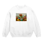 ちょっぷ@デザフェス15日A-170のモンスターファミリー Crew Neck Sweatshirt