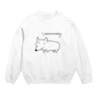 ツチブタすい臓商店のコーギー主張 Crew Neck Sweatshirt