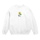 焼林檎の灰色うさぎちゃんとヒマワリくん Crew Neck Sweatshirt