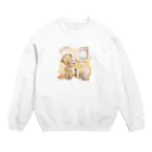 ましろのお絵かきのカフェで休憩 Crew Neck Sweatshirt