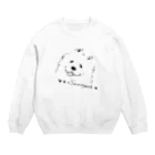 uniple365のMOFUMOFU uniple_samoyed Crew Neck Sweatshirt