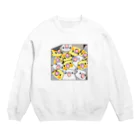 まめるりはことりの三密です！むちむちオカメインコさん【まめるりはことり】 Crew Neck Sweatshirt