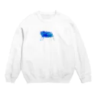 古都瀬きうの青い絵具ぶっかけちゃった Crew Neck Sweatshirt