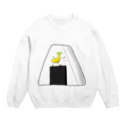 こんぺい工房のおにぎりに登るバナナ Crew Neck Sweatshirt