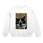 鼻ペチャ堂のアハハ Crew Neck Sweatshirt