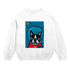 鼻ペチャ堂の宇宙へ Crew Neck Sweatshirt