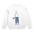 イチハシコのトレンド Crew Neck Sweatshirt