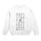 Heart nose DOGSのHeart nose DOGS（縦長） Crew Neck Sweatshirt