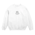 ▫ぬんちゃこ▫の表情筋無いうさぎ Crew Neck Sweatshirt