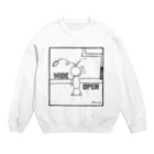 PB.DesignsのPBスティック君　wide open  Crew Neck Sweatshirt