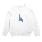 牡蠣が好きの恐竜くん Crew Neck Sweatshirt