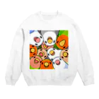 まめるりはことりのみっちりむっちり過密コザクラインコさん【まめるりはことり】 Crew Neck Sweatshirt