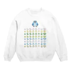 まめるりはことりの整列マメルリハ隊【まめるりはことり】 Crew Neck Sweatshirt