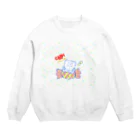 絶滅危惧種　suzuri 店のcash from cute Crew Neck Sweatshirt