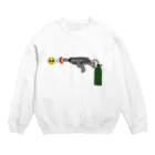 葉隠お宮のかくれがのぴえん放射器 Crew Neck Sweatshirt