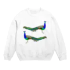 らぴの堂のはりきって孔雀。 Crew Neck Sweatshirt