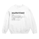 誰かが書いた日記の2016年07月8日19時24分 Crew Neck Sweatshirt