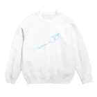 ひつじのアトリエ【公式】の【ロシア語】紙飛行機でさようなら Crew Neck Sweatshirt