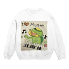 KIYOKA88WONDERLANDのピアノかっぱくん Piano Kappa-kun Crew Neck Sweatshirt