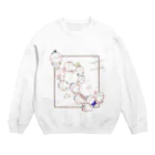 まるまるまちこ ◇ スズリSHOPのZENSHAKOUSYA◆後者ピラミッド Crew Neck Sweatshirt