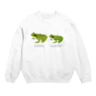 さちこの生物雑貨のアオガエル2種 Crew Neck Sweatshirt