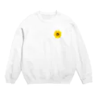 flwrsのバッタにかじられちゃった向日葵 Crew Neck Sweatshirt