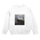 アートTシャツ 名画グッズのクロード・モネの『舟遊び』 Crew Neck Sweatshirt