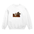 ブリティッシュぶるーのぶるしゃん-とうもろこし Crew Neck Sweatshirt